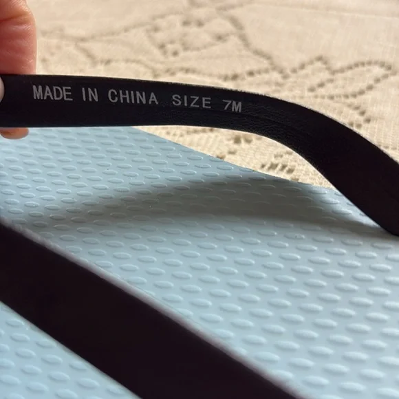 Tory Burch Blue and Black Flip Flops - Picture 6 of 6